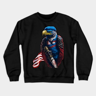 American Independence day eagle, flag design Crewneck Sweatshirt